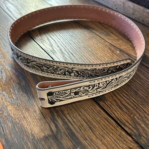 Ariat Intricate Black and Tan Leather Belt